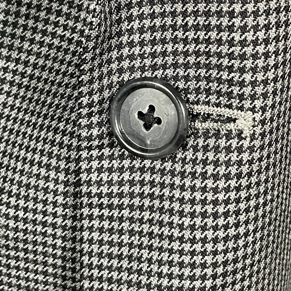 Nautica Blazer Mens 48L Gray Preppy Dark Academia Wool Houndstooth Sport Coat